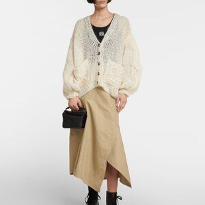 LOEWE Anagram Cardigan in Mohair-blend Knit